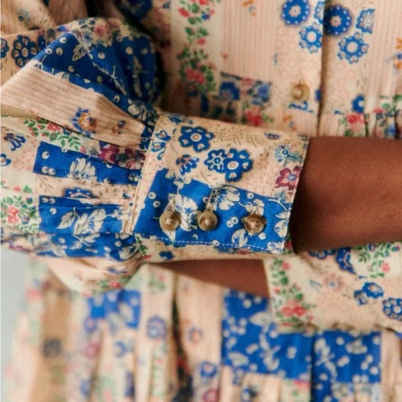 Sezane Benedetta Patchwork Print Dress - Picture 4 of 15